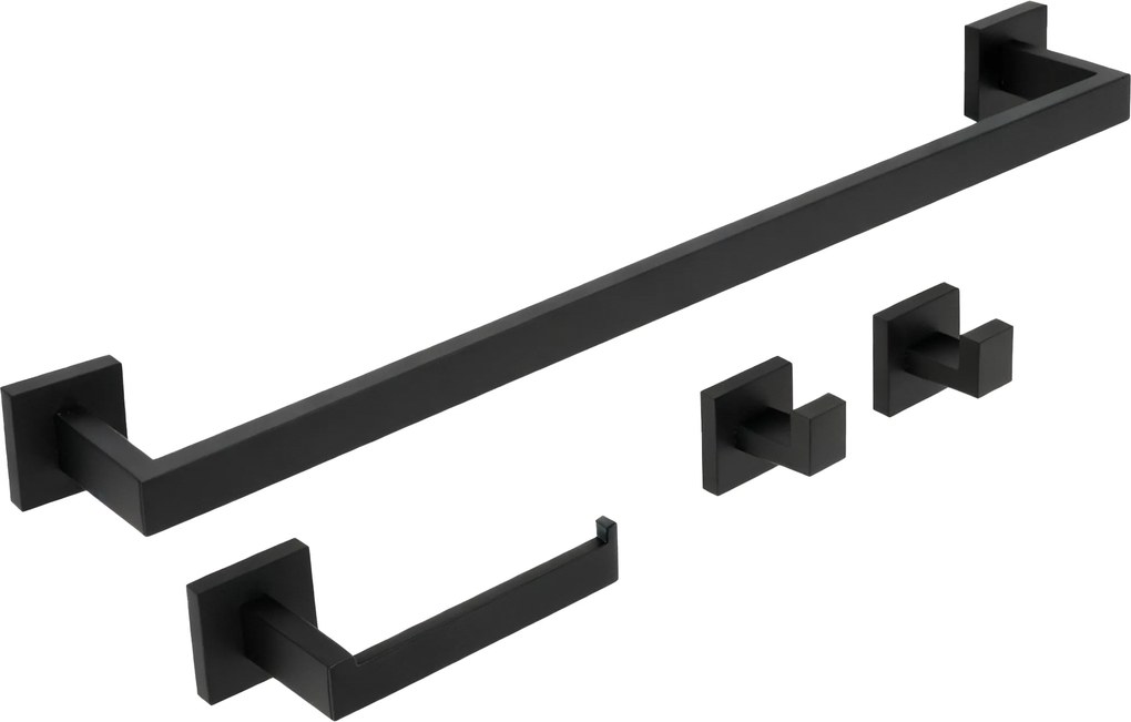 Комплект аксесоари за баня Rio Black 4 части