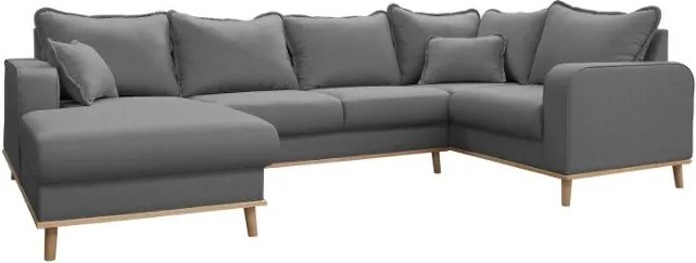 Сив ъглов диван (ляв ъгъл) Beata - Ropez