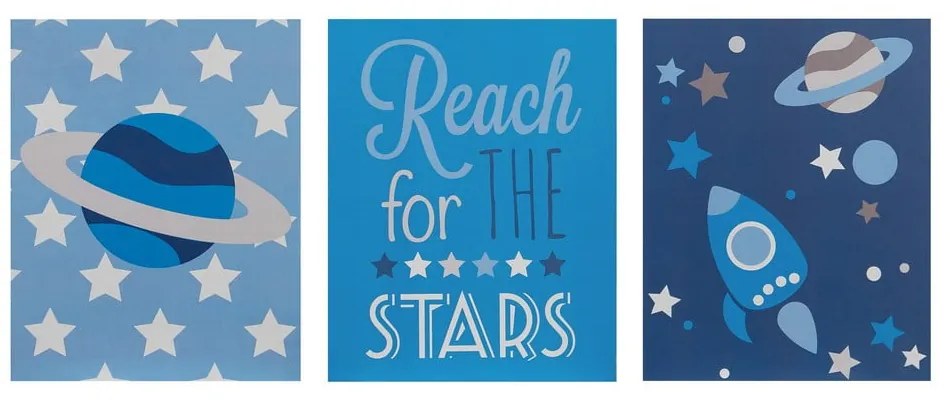 Детски картини в комплект от 3 броя 16x20 cm Reach for the Stars - Premier Housewares