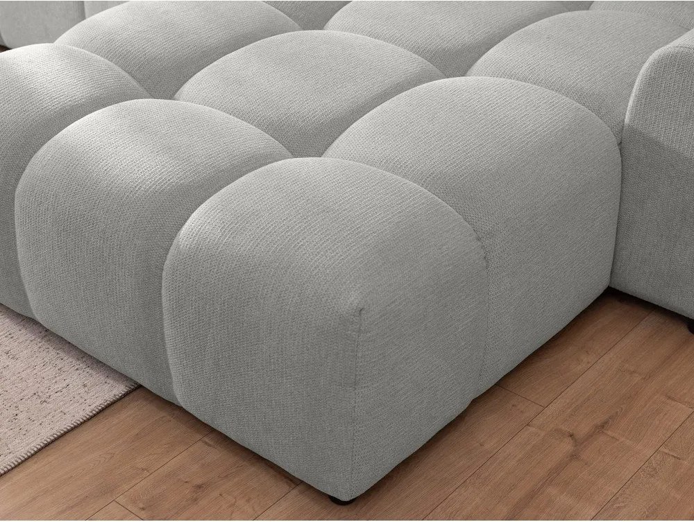 Светлосив ъглов диван (десен ъгъл) Albane – Ropez