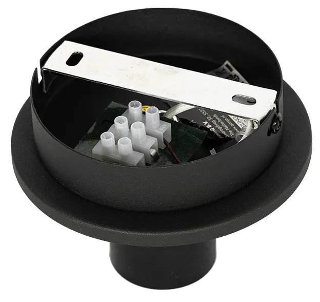 Ориенталски плафон черен с естествен бамбук 30 см - Pua