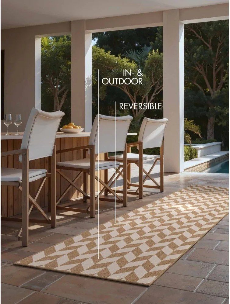 Кремава/в естествен цвят пътека за открито и закрито 80x200 cm Haringey Terrick – Ted Baker