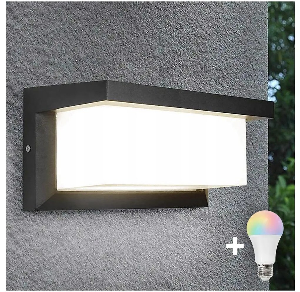 Димируемо LED RGBW външно стенно осветително тяло NEELY 1xE27/9W/230V IP54 антрацит