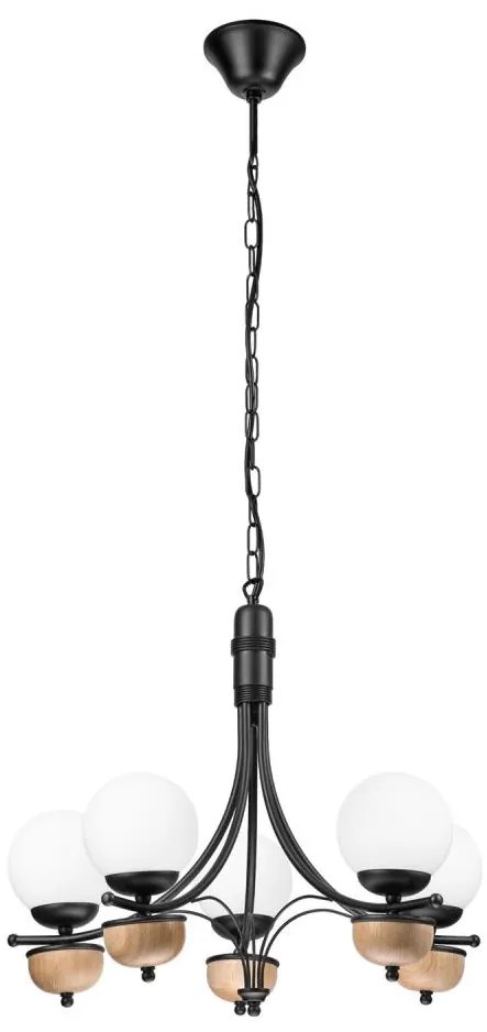 Brilagi - LED Пендел COTTAGE 5xG9/40W/230V бук/бял