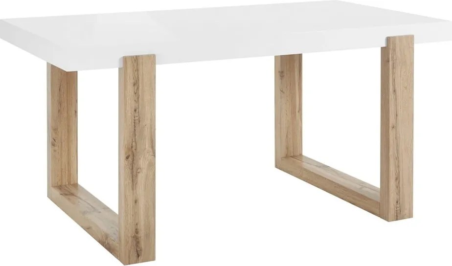 Бяла трапезна маса 90x160 cm Solid – Støraa