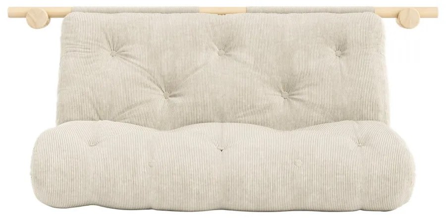 Кремав разтегателен диван от рипсено кадифе 135 cm Hooked – Karup Design