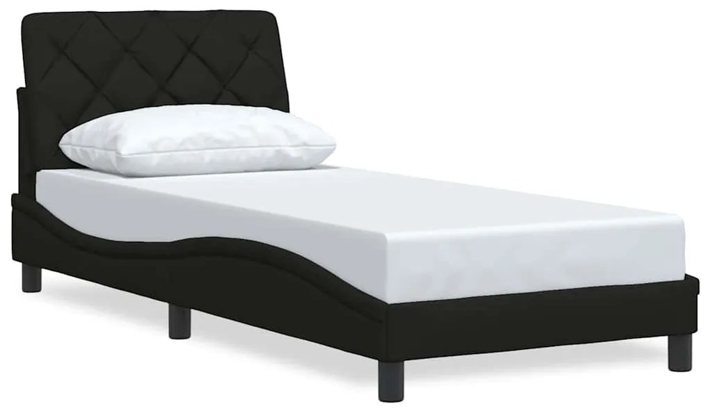 3310568 vidaXL Рамка за легло без матрак, Черно, 90x190 см, плат