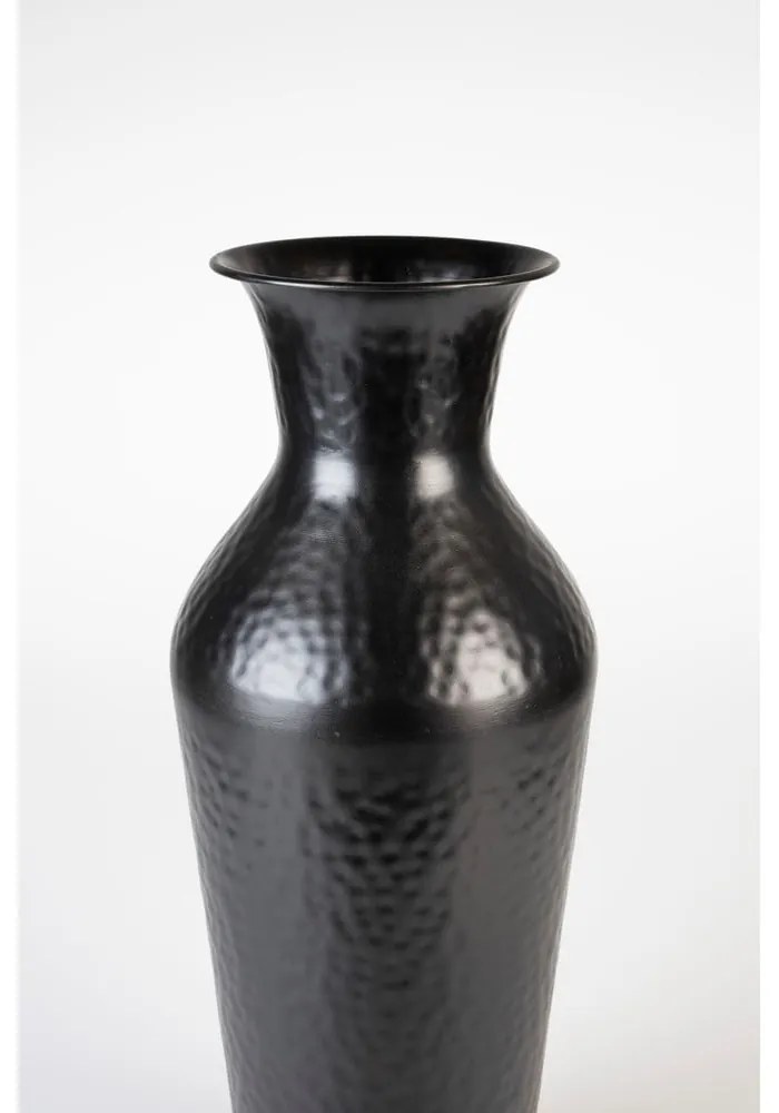 Черна стоманена висока ваза (височина 49 cm) Dunja – White Label