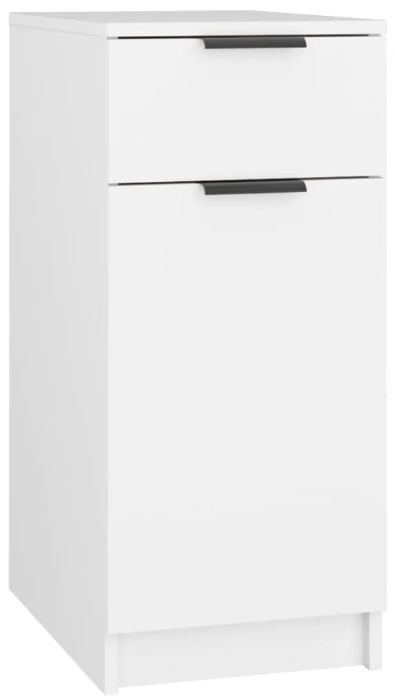 811502 vidaXL Шкаф за бюро, бял, 33,5x50x75 см, инженерно дърво