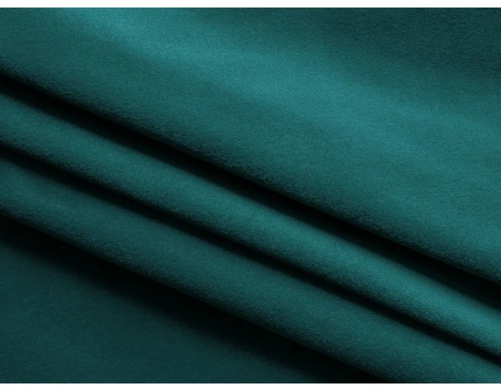 Тюркоазен кадифен разтегателен диван с място за съхранение 225 cm Hula – Makamii