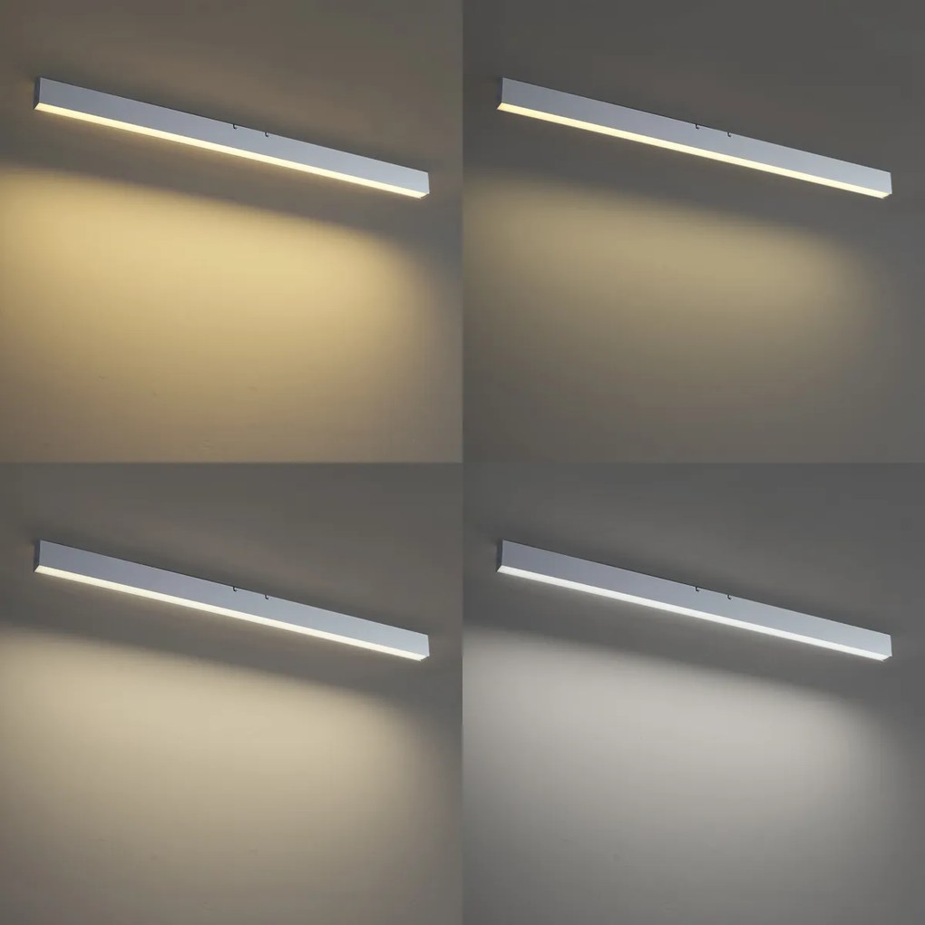 Таванна лампа бяла с LED 3-степенно димируема 2700-4000K с дип превключвател - Keane