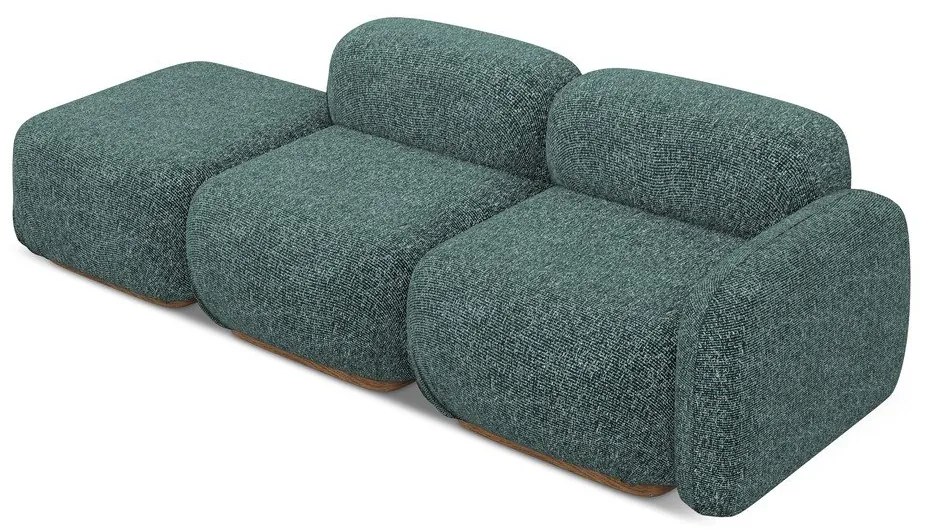 Тюркоазен модулна лежанка (десен ъгъл) Ailani – Makamii