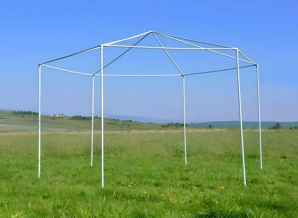 Градинска беседка с мрежа против комари 2 x 2 м Сив