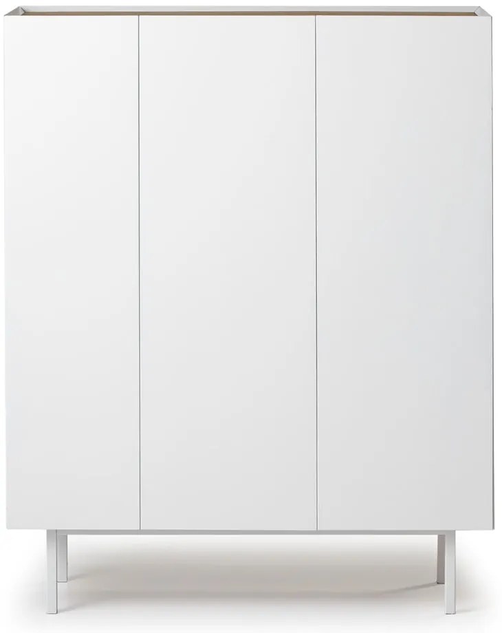 Бял висок скрин от декор от дъб 95x120 cm Arista – Teulat