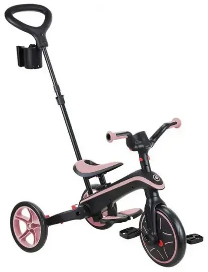 Детска триколка 4 в 1 GLOBBER EXPLORER TRIKE FOLDABLE, сгъваема, розов цвят