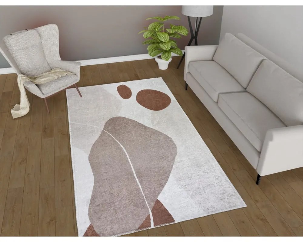 Кремав килим подходящ за пране 160x230 cm Sandy Rocks – Vitaus