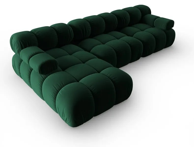 Зелен кадифен диван 285 cm Bellis - Micadoni Home