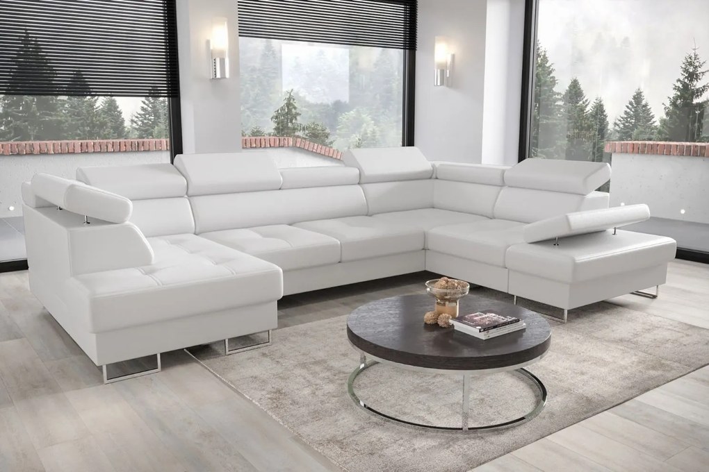 Ъглов диван Gelito Max II LTHR-Leuko-Right