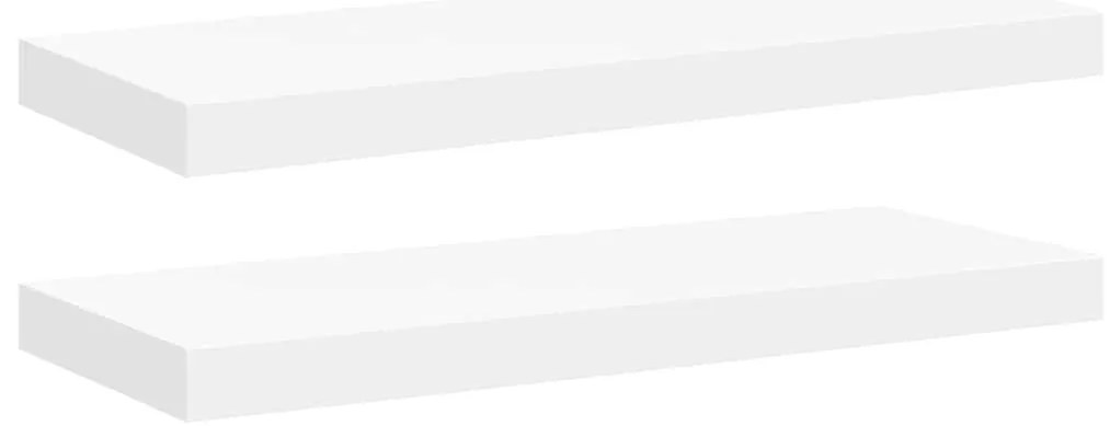 323812 vidaXL Окачени стенни рафтове, 2 бр, бели, 60x23,5x3,8 см, МДФ