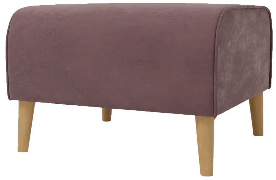 Розова кадифена табуретка за крака Carole - Ropez