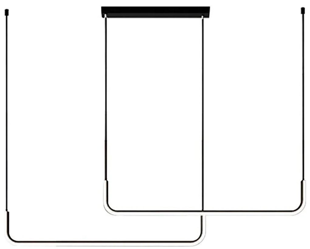 LED Пендел HORIZONT 2xLED/11W/230V черен