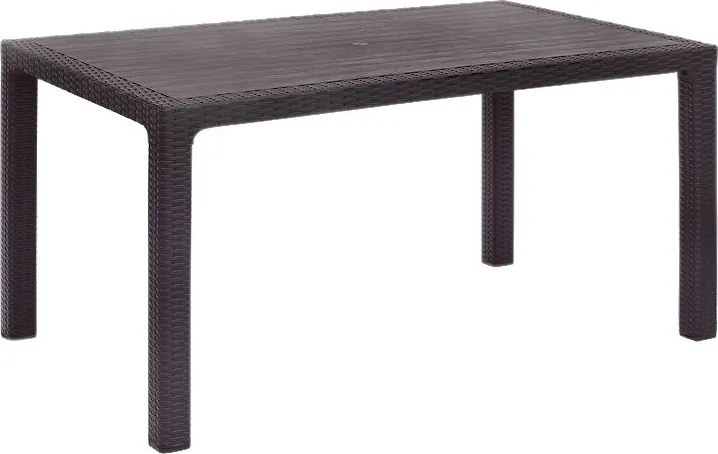 Маса Kalan TopMebel от полипропилен в кафяв цвят 150x90x75cm
