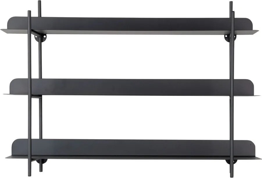 Черен на няколко нива метален стенен рафт 60 cm Riqueza Tres – PT LIVING