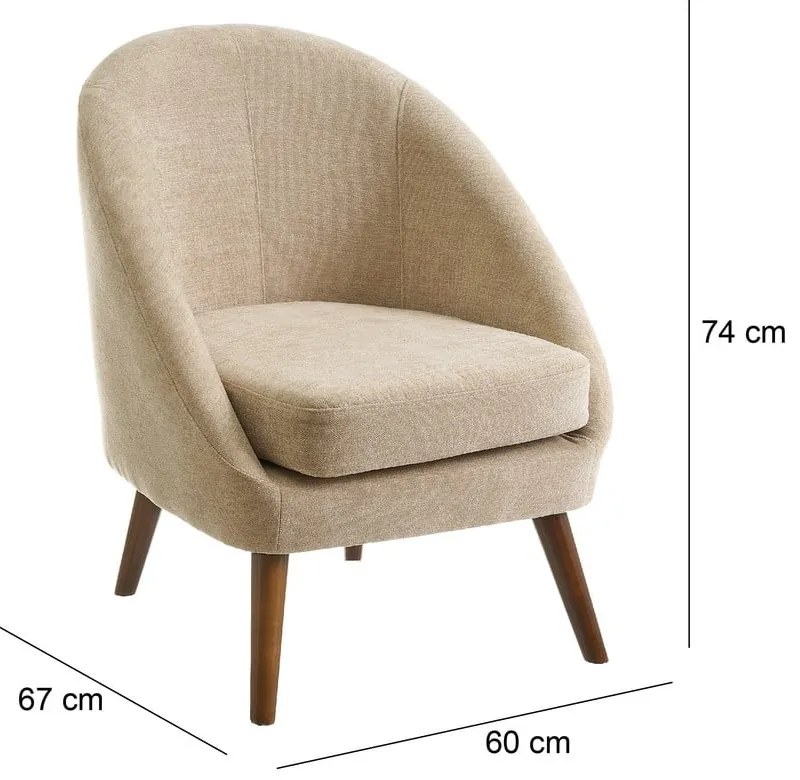 Бежово кресло Cover – Casa Selección