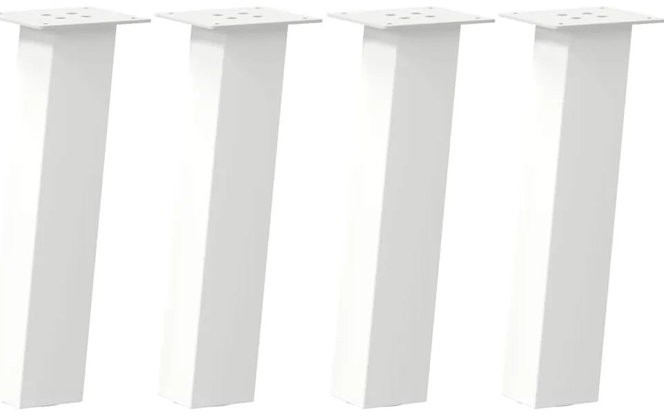 4012497 vidaXL Крака за масичка за кафе, 4 бр., бели, 30 см, стомана