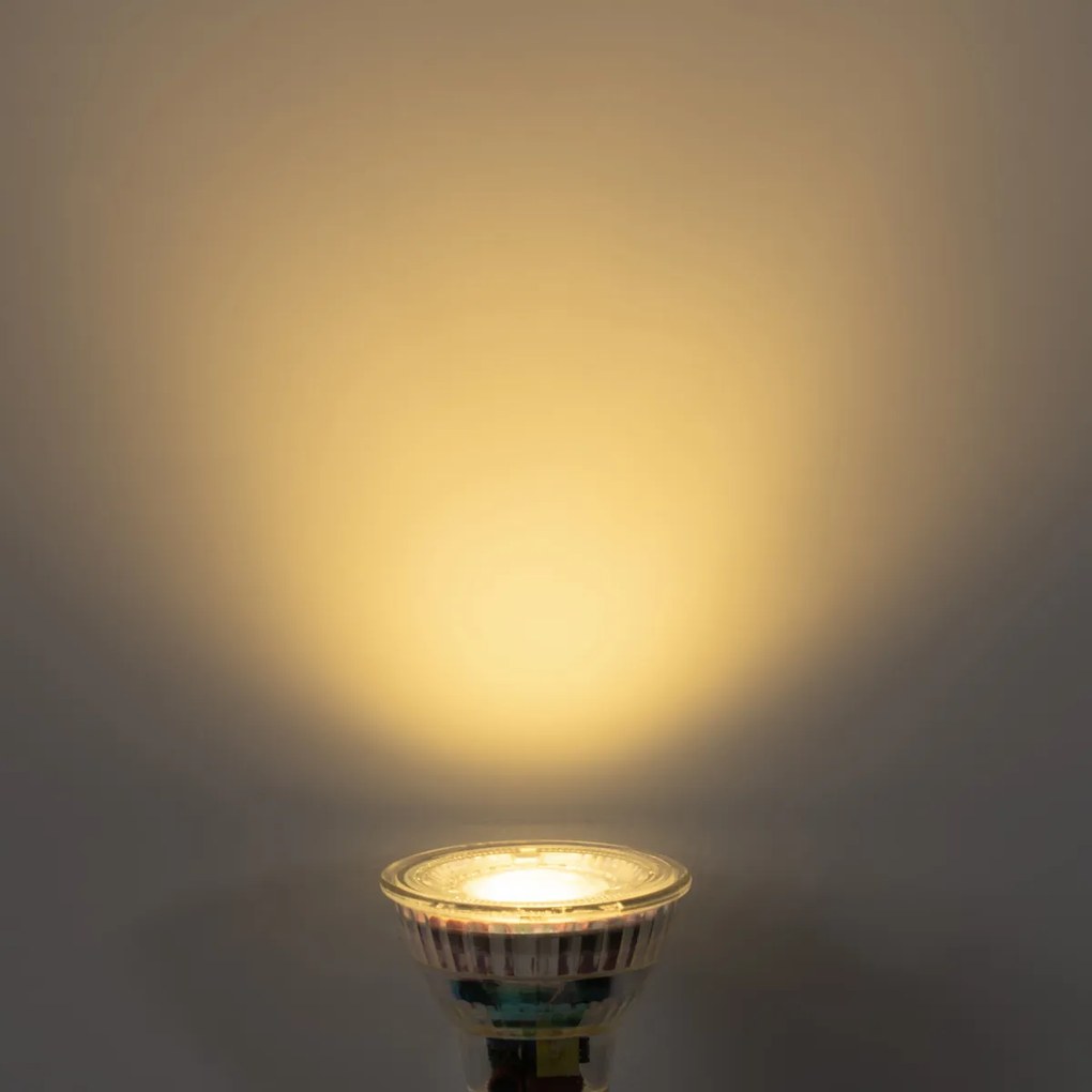 Комплект от 5 GU10 50mm димируеми LED крушки прозрачни 2.5W 450 lm 2700K