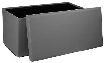 Пейка със съхранение atmosphera Pouffe , MDF, Сгъваем - Черен