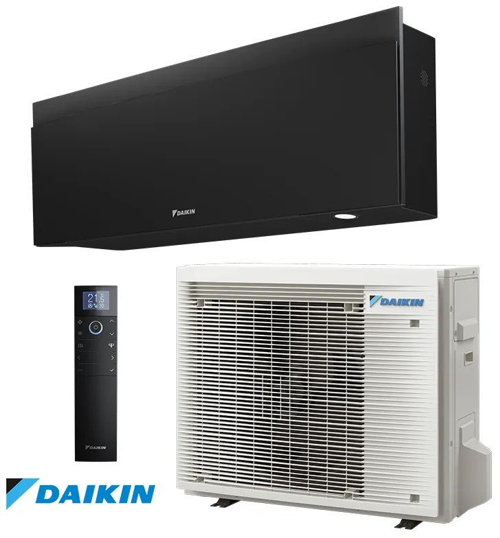 Инверторен климатик Daikin Emura 3 FTXJ50AB + RXJ50A, 18000 BTU, 36 м2, А++, Wi-Fi, R-32, Черен