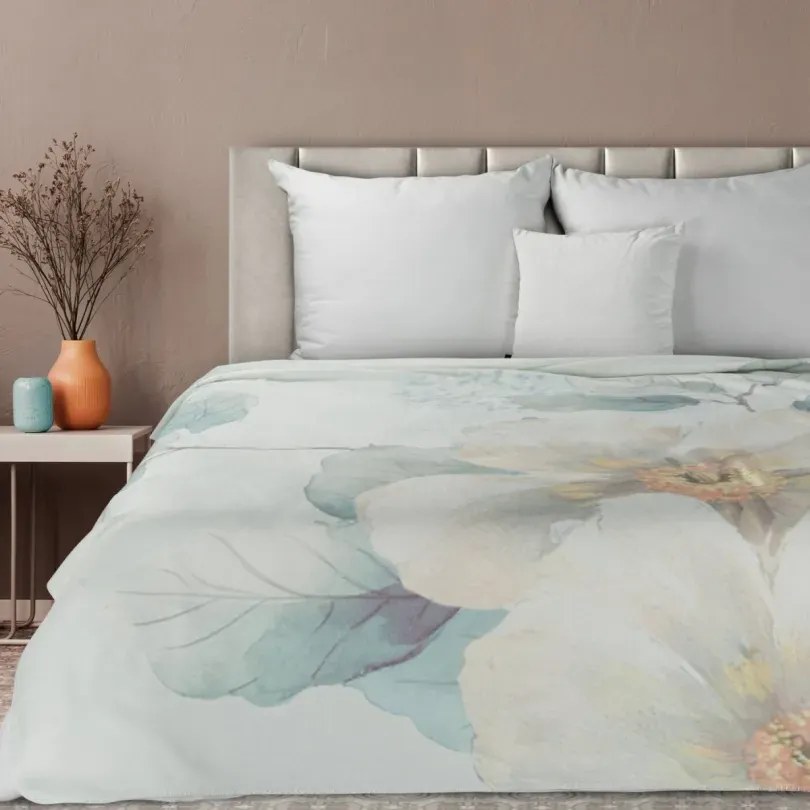 Луксозно акрилно одеяло с деликатен принт на пролетни цветя Ширина: 150 см | Дължина: 200 см