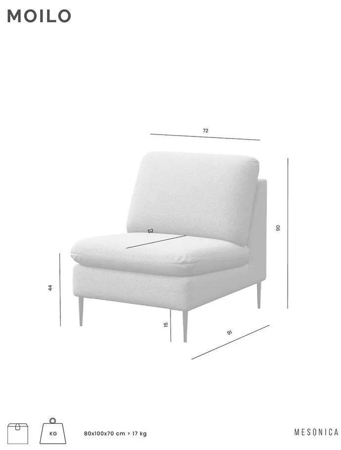 Фотьойл от черно букле Moilo - MESONICA