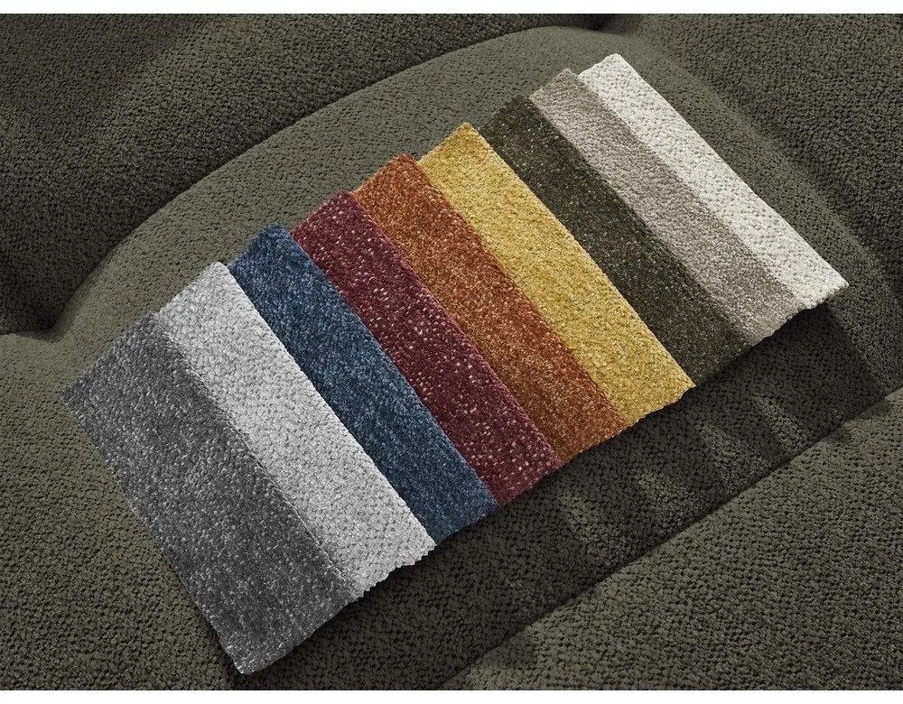 Шенилов разтегателен ъглов диван с място за съхранение в цвят каки (ляв ъгъл) Roxelane – Bobochic Paris