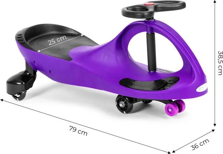 Гравитационен скутер със светещи колела - лилав