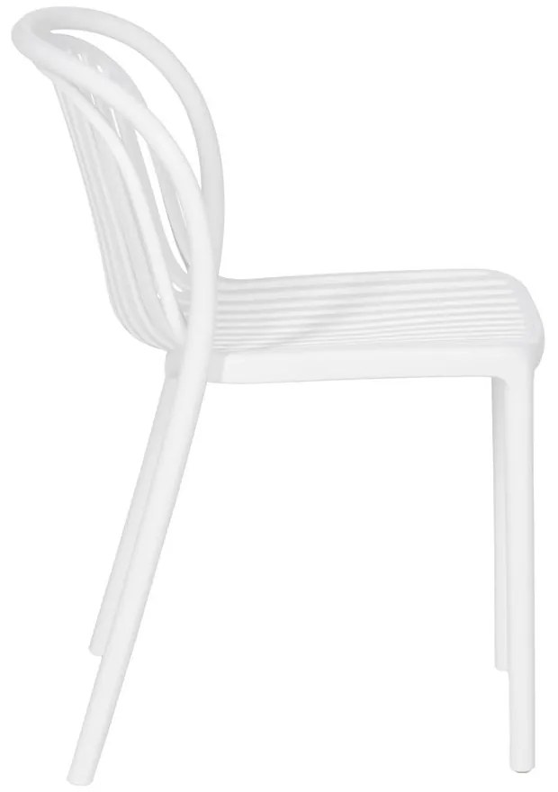 Бял пластмасов трапезен стол Alia – Ixia