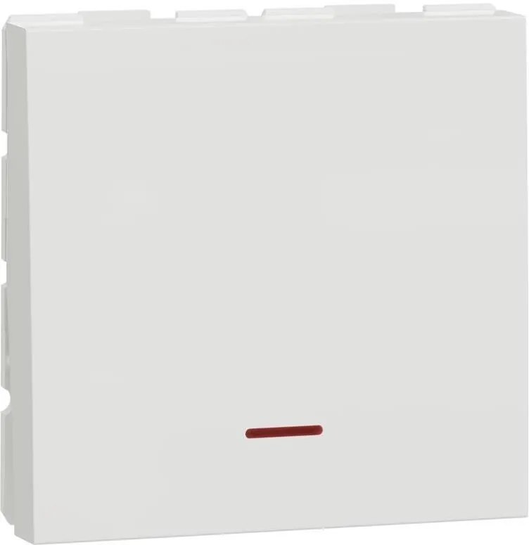 SE Двуполюсен ключ 32А с индикатор 2 мод. цвят Бял Unica  - NU323218S
