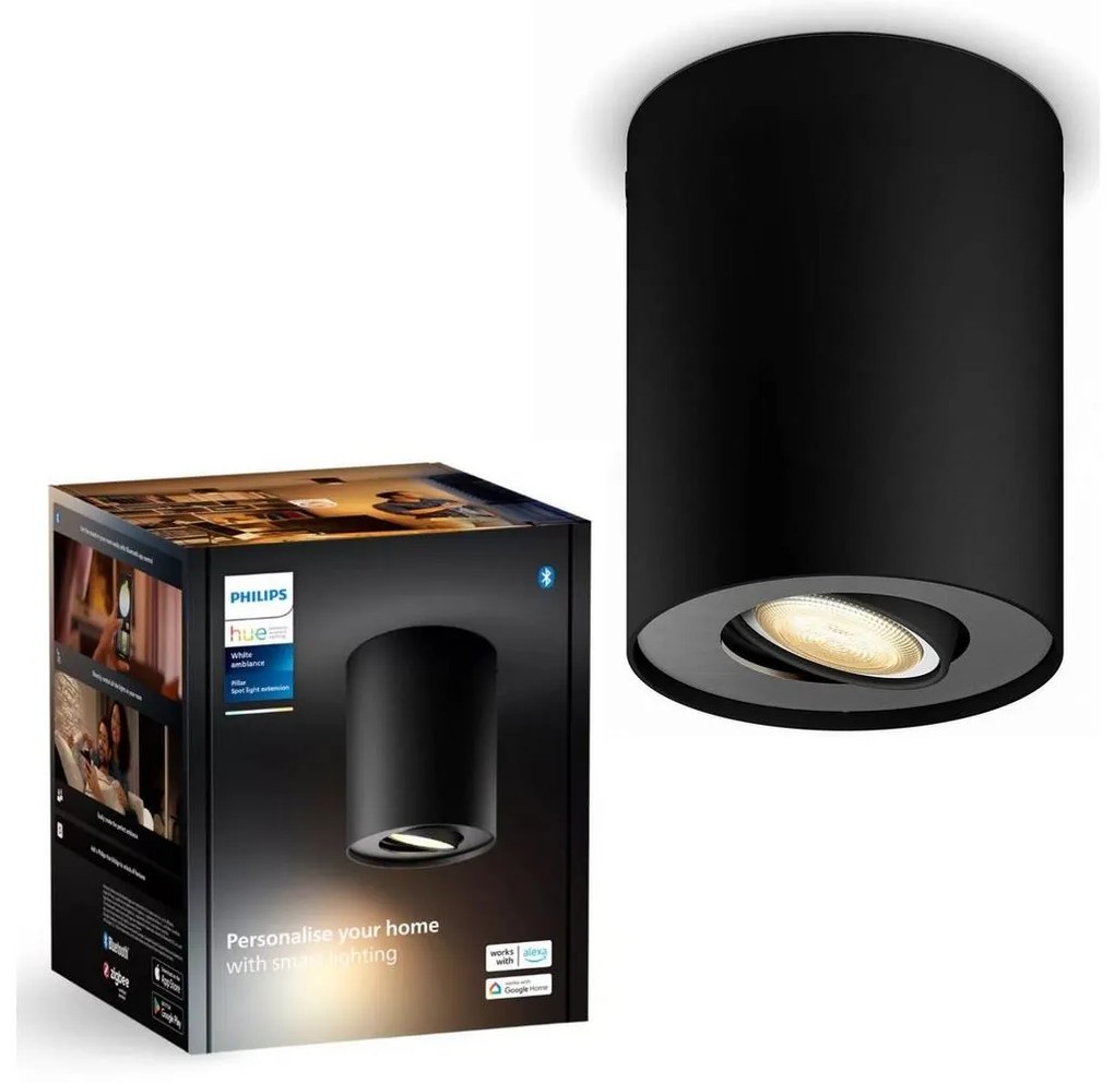 Philips - LED Димируем спот Hue PILLAR 1xGU10/4,2W/230V черен