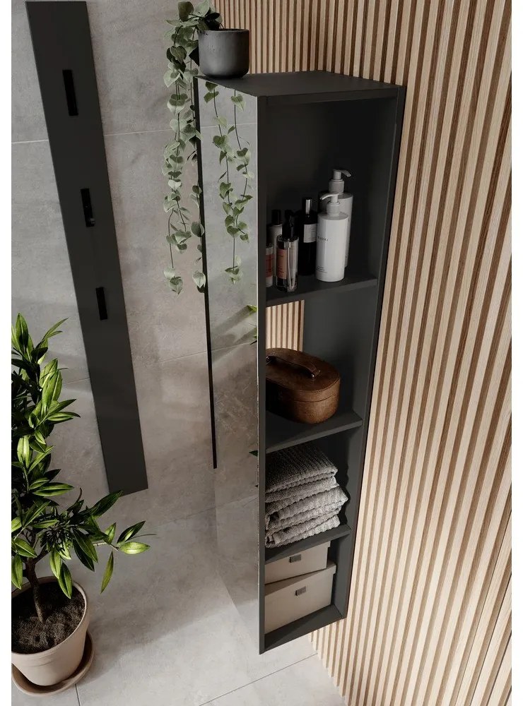 Шкаф за баня в цвят антрацит 31x144 cm Vasio - Germania