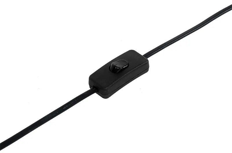 Кънтри настолна лампа ратан с черно - Kata