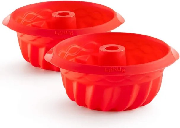 Комплект 2 бр форми за печене Lekue 1010162, Ø15 см, 700 мл, От -60 до +220C, Платинен силикон, Червен