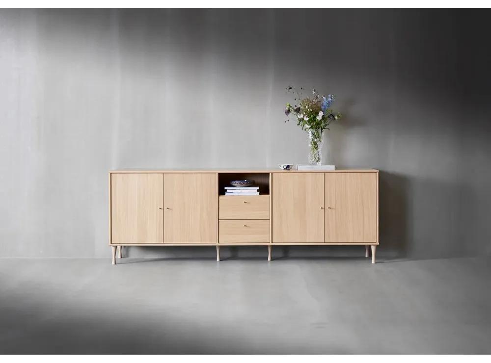Нисък скрин с дъбов декор 220x76 cm Mistral - Hammel Furniture