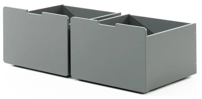 Сиви чекмеджета за под детско легло 2 бр Pino - Vipack