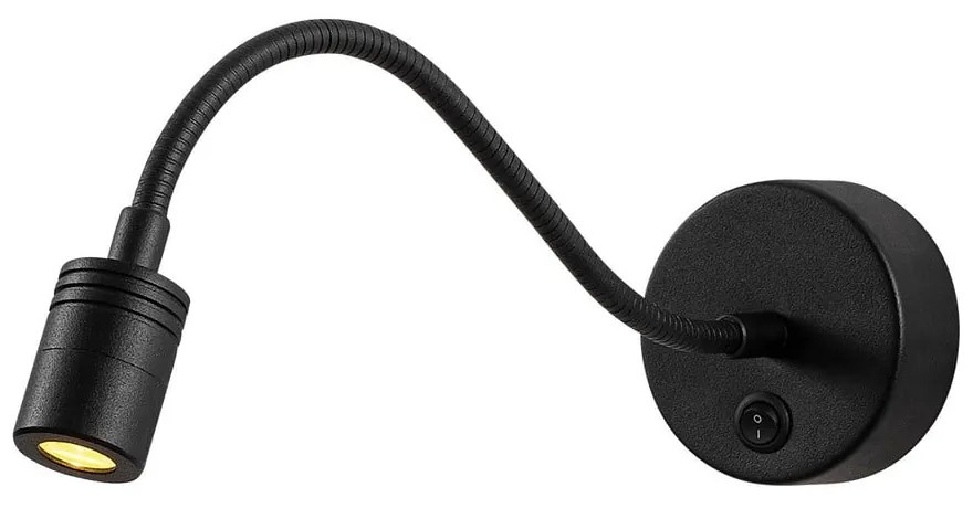 Черна LED стенна лампа Reading – Opviq lights