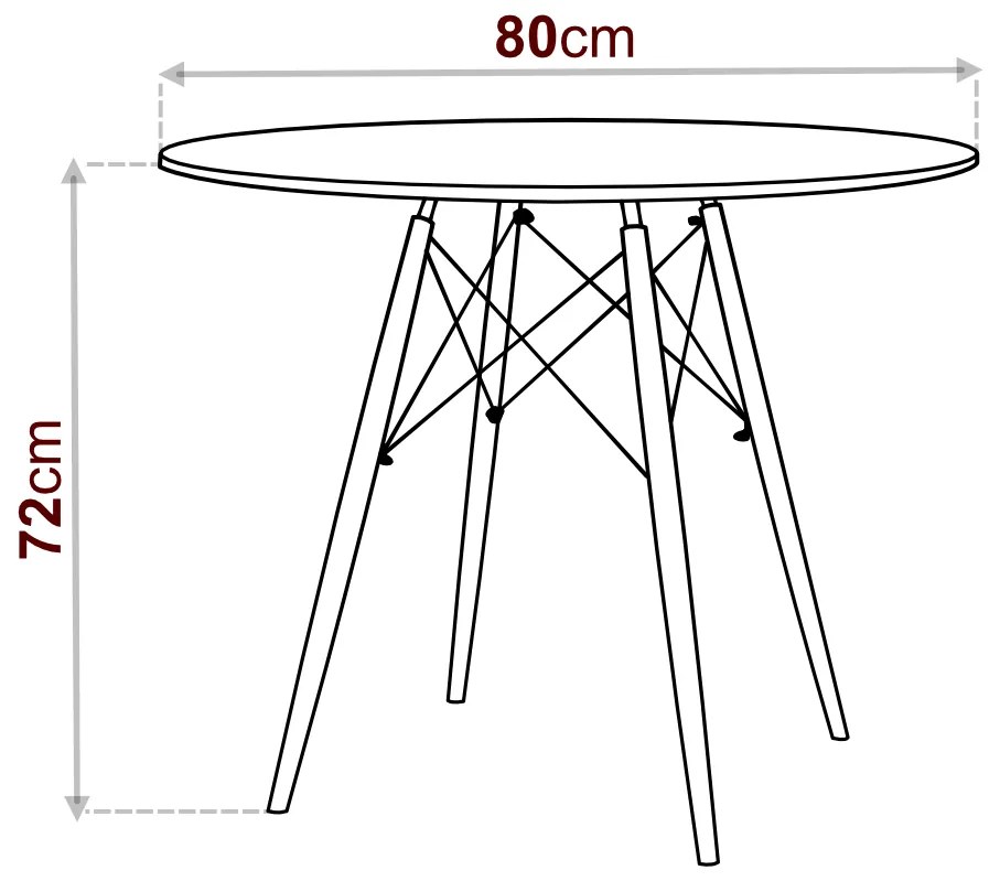 Маса Fiorino Round-Бял