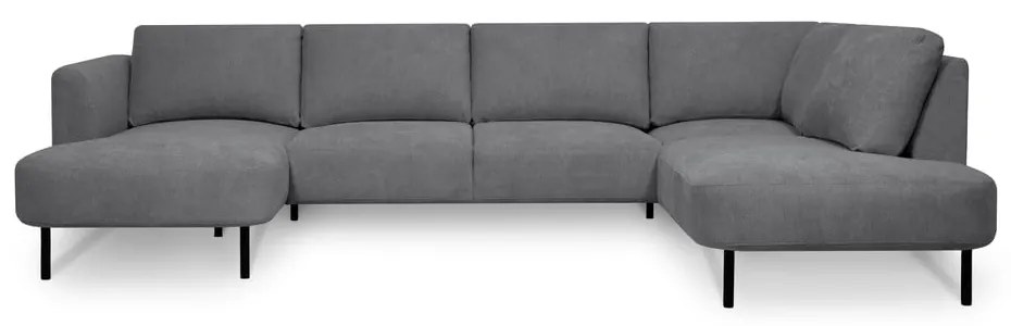 Тъмносив ъглов диван (десен ъгъл/"U" форма) Hero – Scandic
