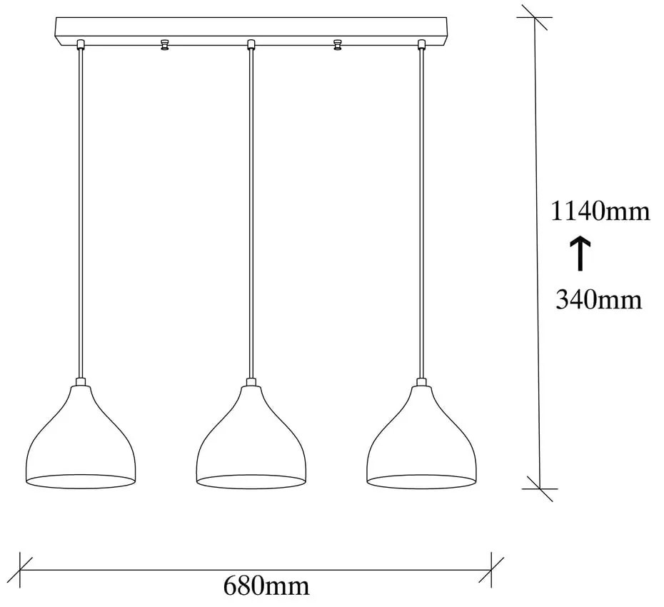Черно висящо осветително тяло с метален абажур Tattoo – Opviq lights