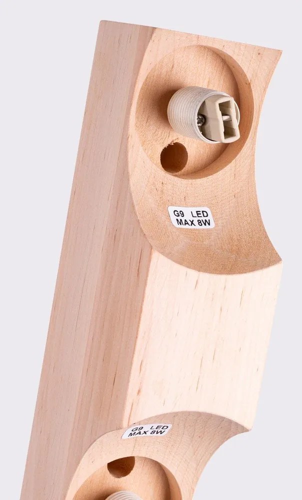 Бяло/естественo осветително тяло за таван със стъклен абажур ø 12 cm Solum – Sollux