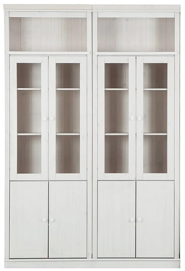 Бяла витрина от масивен бор 148x223 cm Anita – Støraa